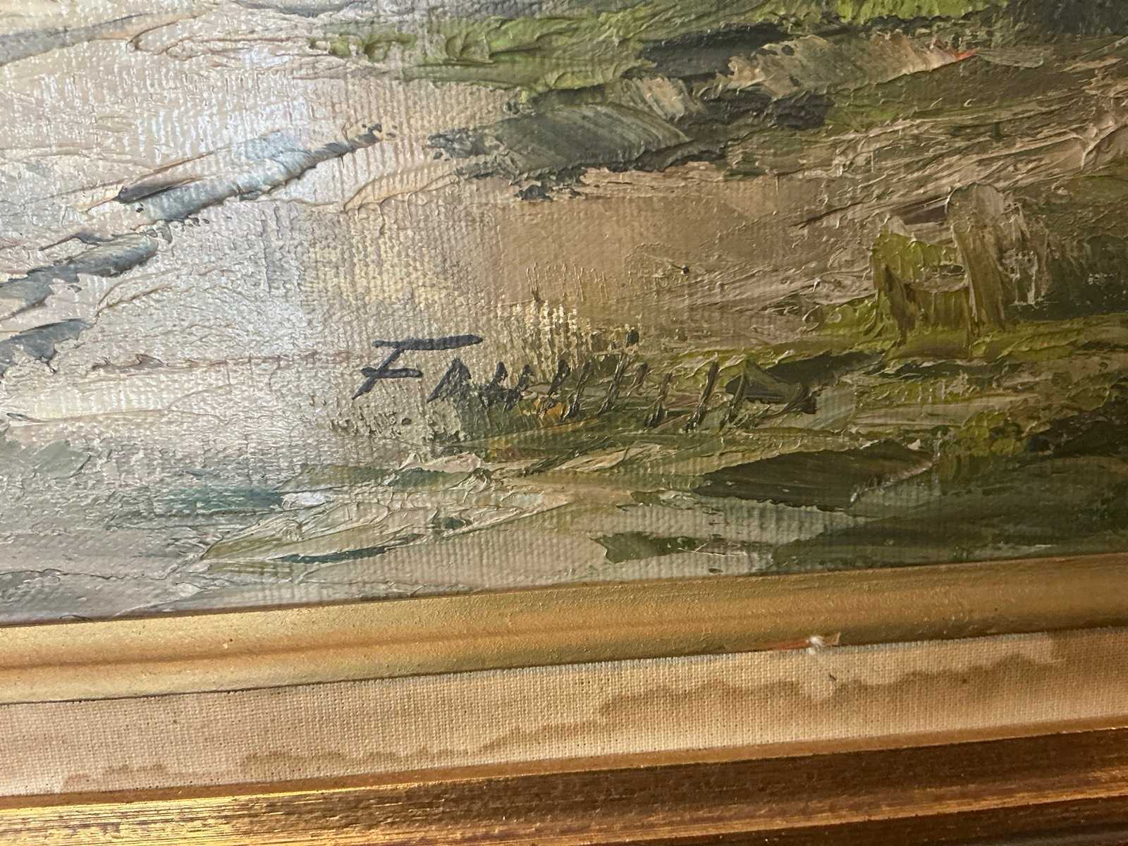 Schilderij met lijst, 99 x 79 cm
