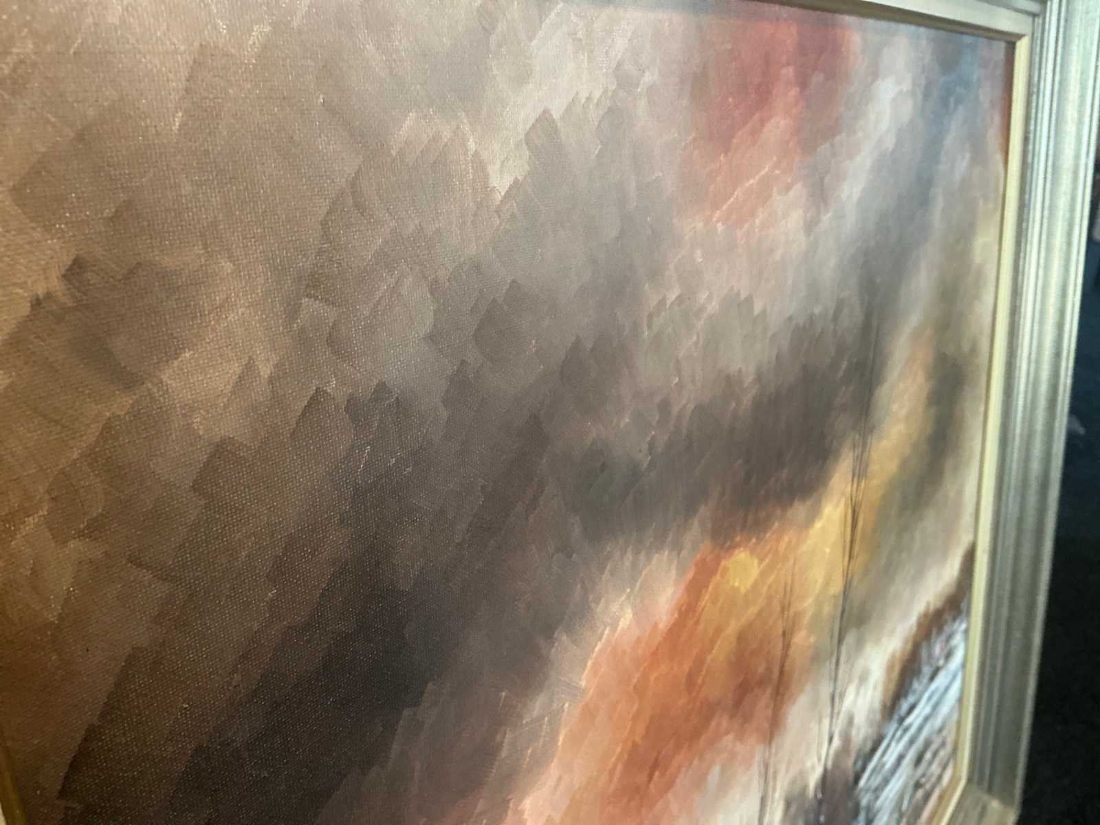 Schilderij van kunstenaar J. van de Walle, 75x85 cm incl. lijst