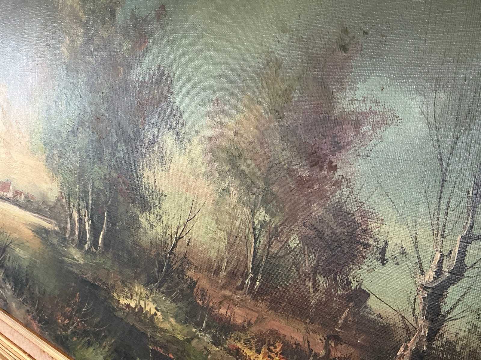 Schilderij J.R. Deprez, incl. lijst (150 x 90 cm)