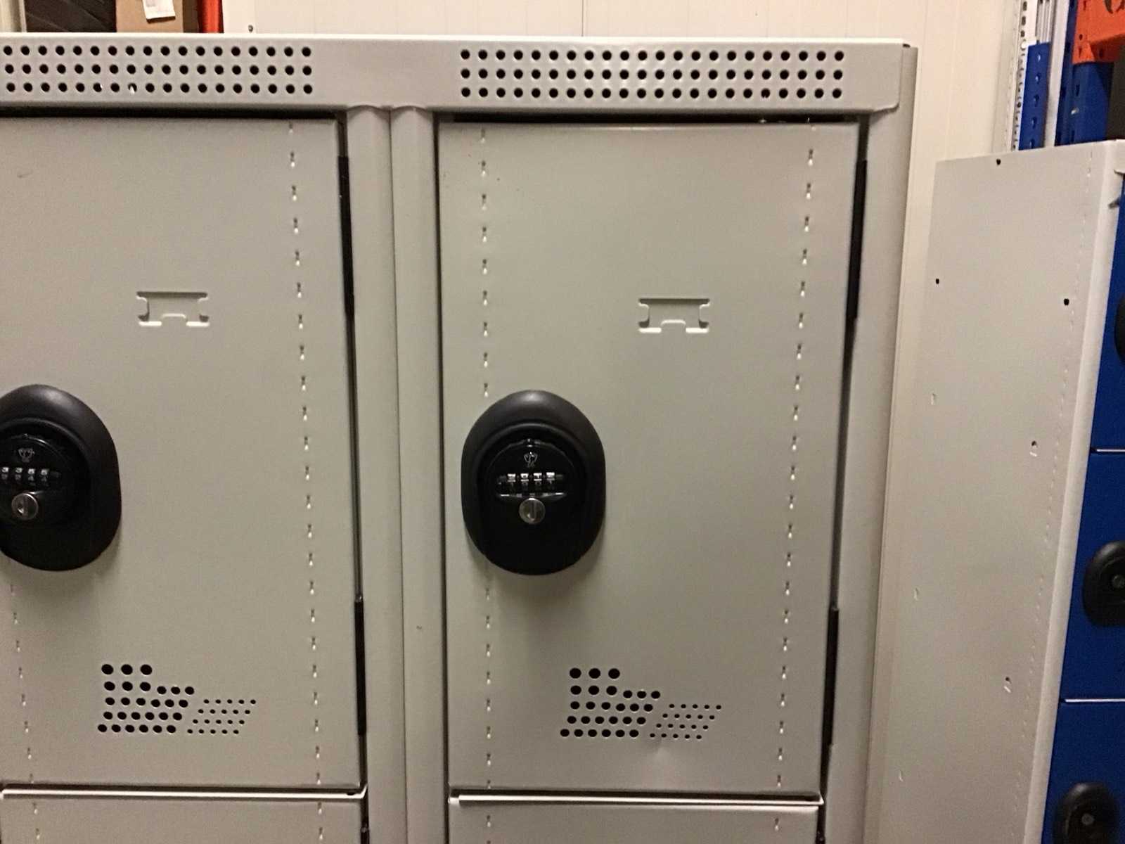 Acial blauwe lockerkast met 12 vakken, 180x60x50 cm