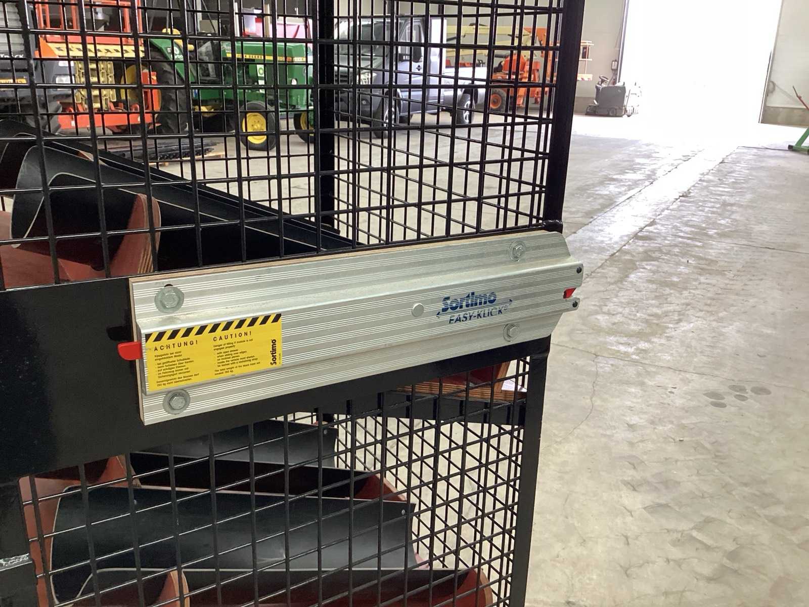Stalen rolcontainer met Sortimo Easy Click, 70×65×187 mm