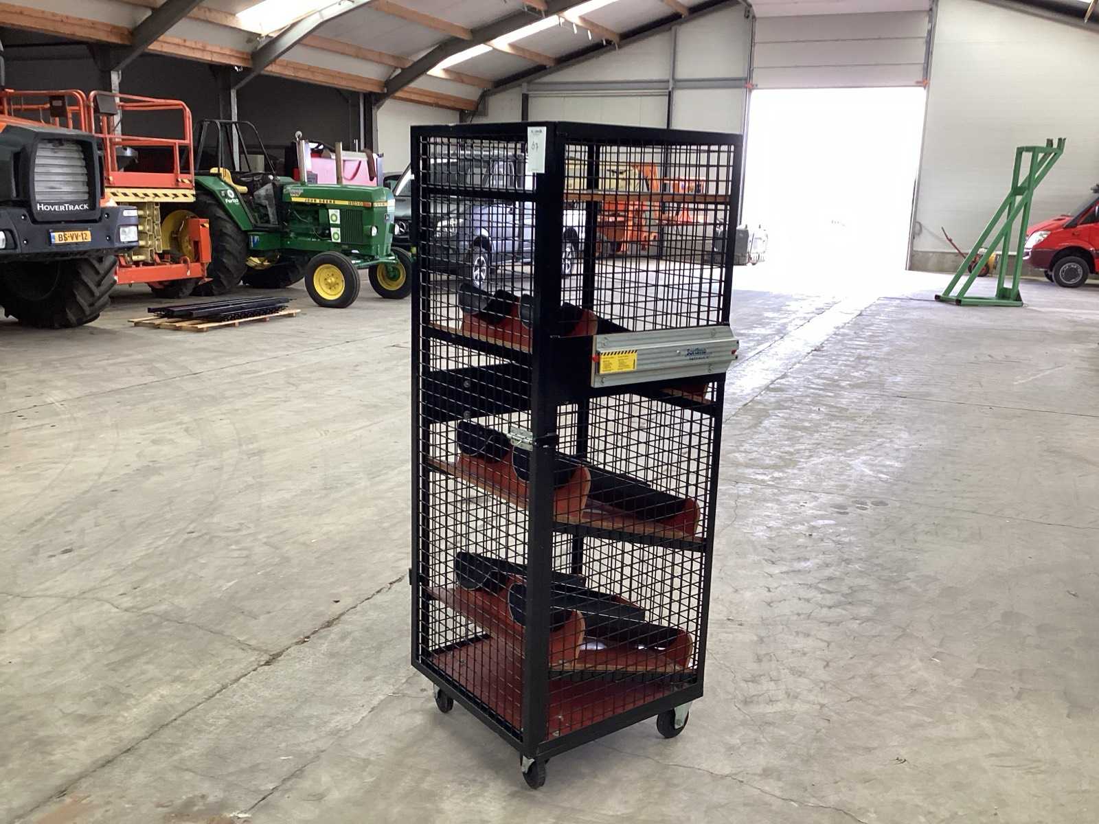 Stalen rolcontainer met Sortimo Easy Click, 70×65×187 mm
