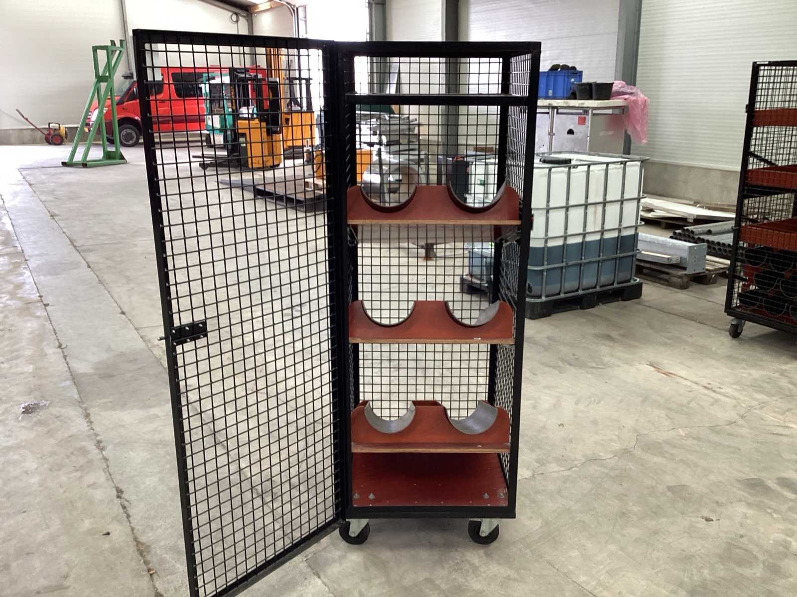 Stalen rolcontainer met Sortimo Easy Click, 70×65×187 mm