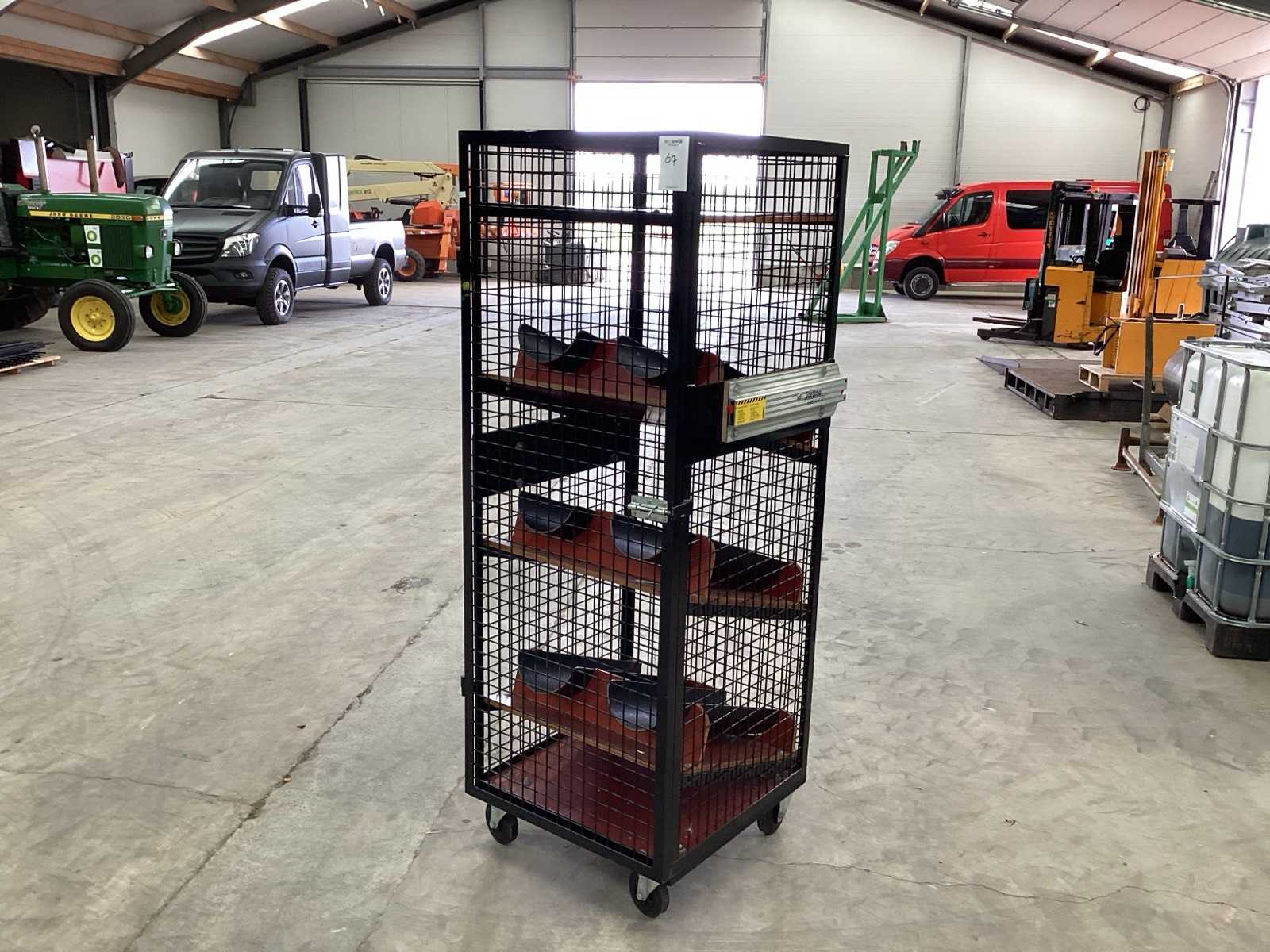 Stalen rolcontainer met Sortimo Easy Click, 70×65×187 mm