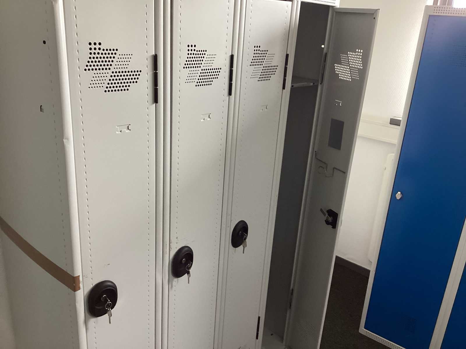 Acial grijze lockerkast met 4 deuren, 180x120x50 cm