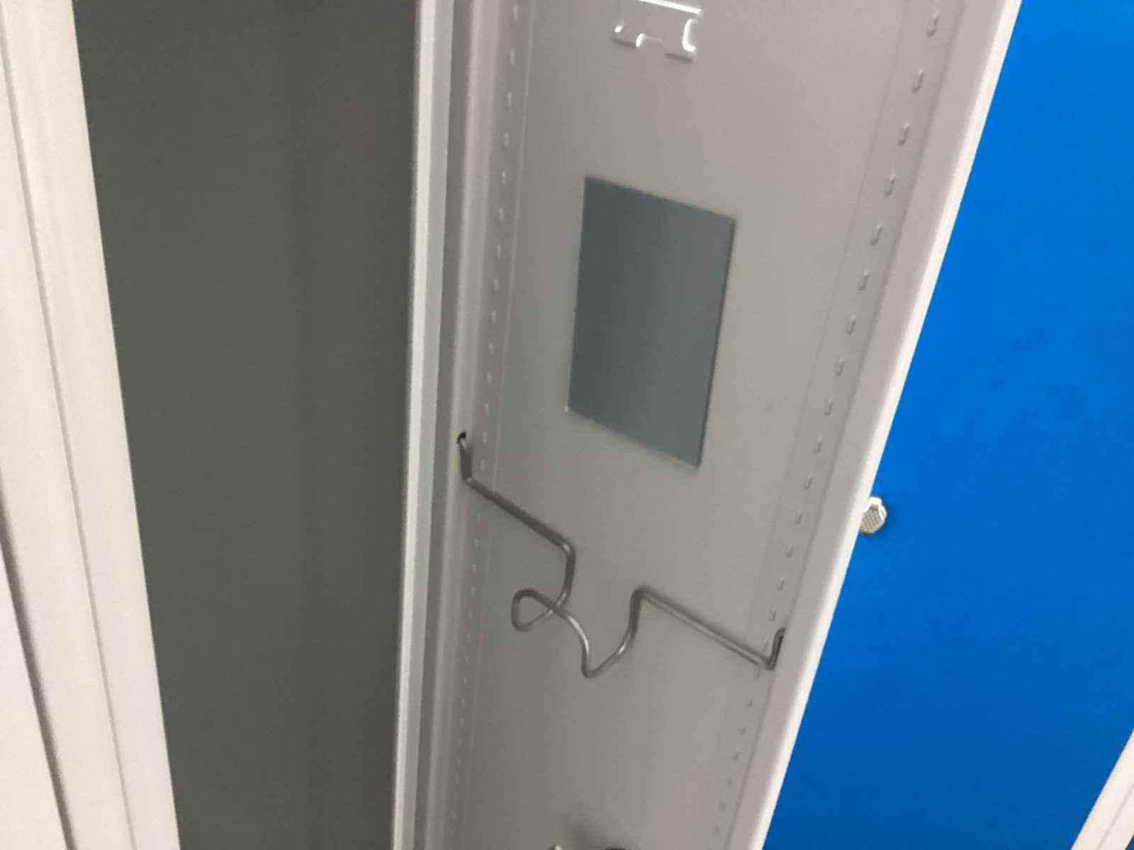 Acial grijze lockerkast met 4 deuren, 180x120x50 cm