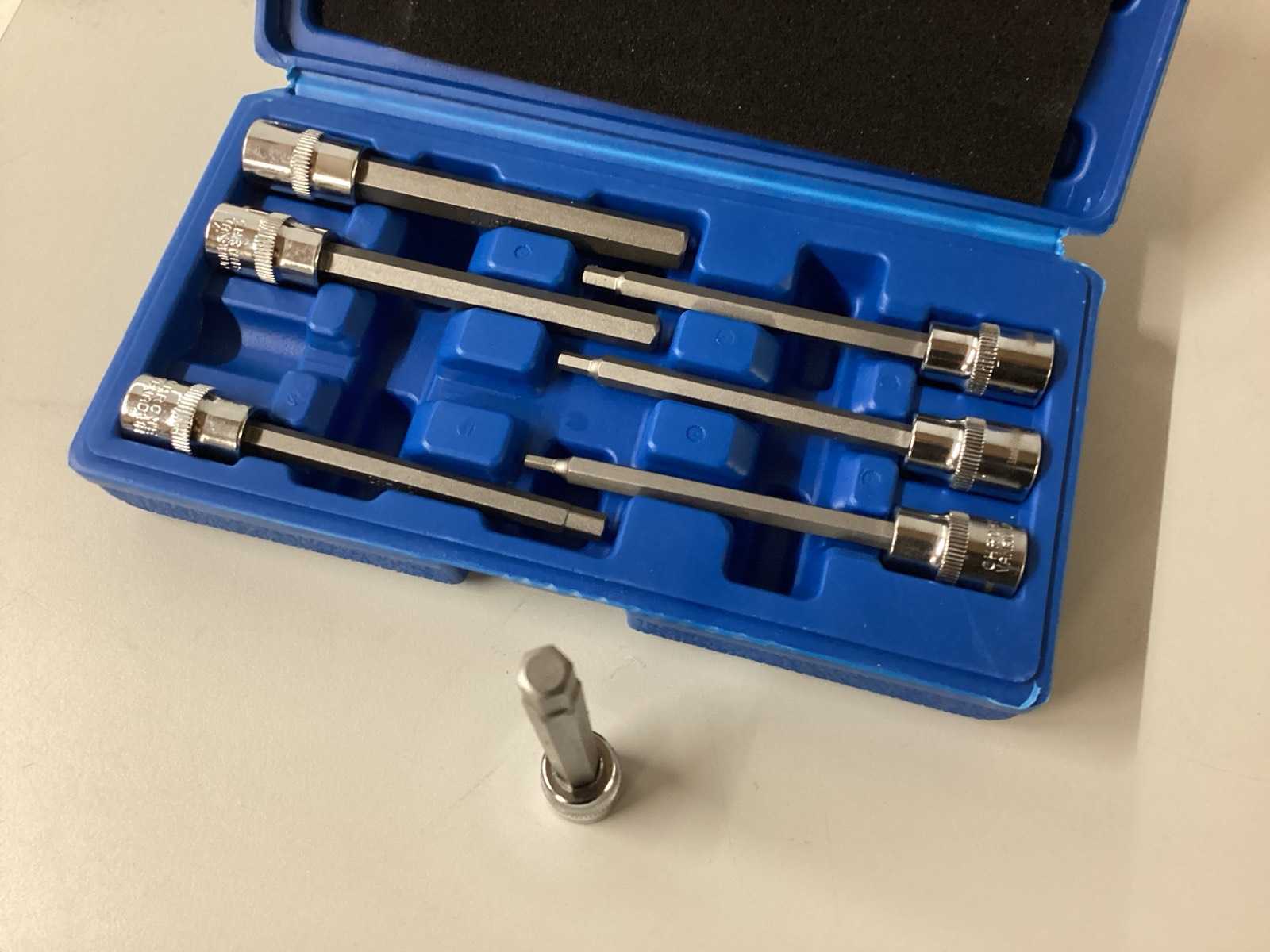 Stahlkaiser dopbit-set inbus extra lang, 7-delig