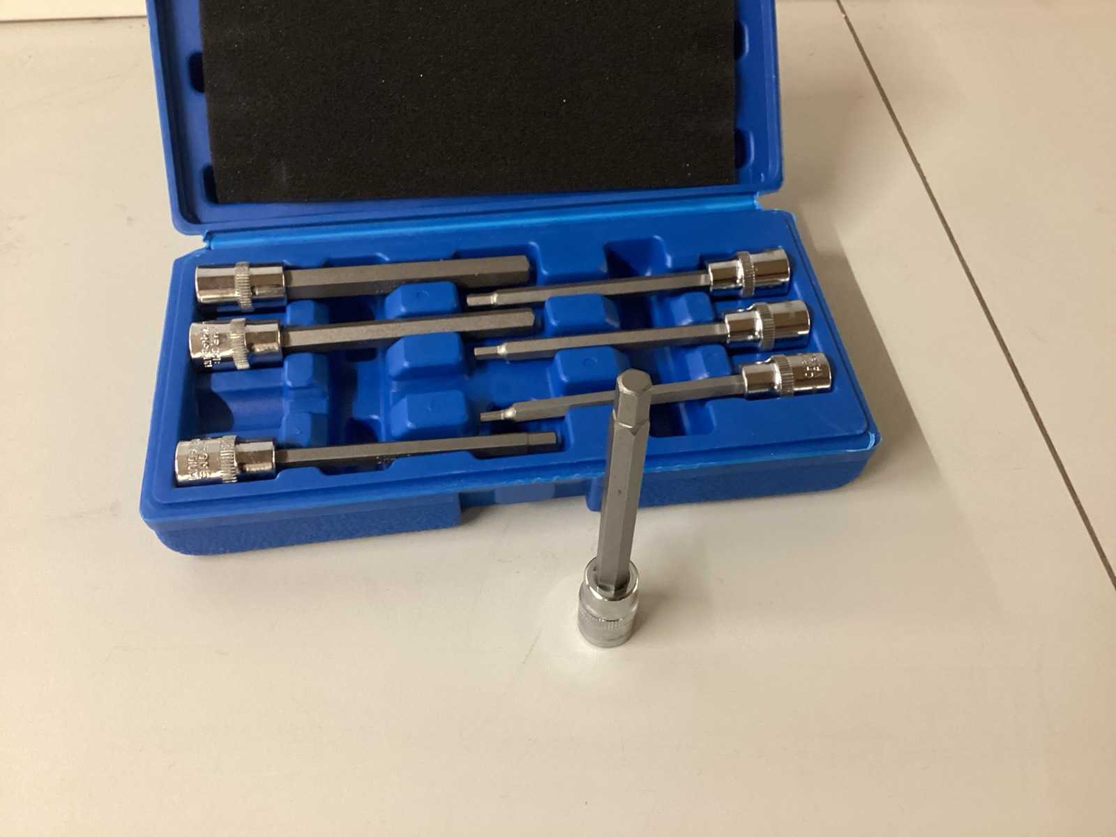 Stahlkaiser dopbit-set inbus extra lang, 7-delig