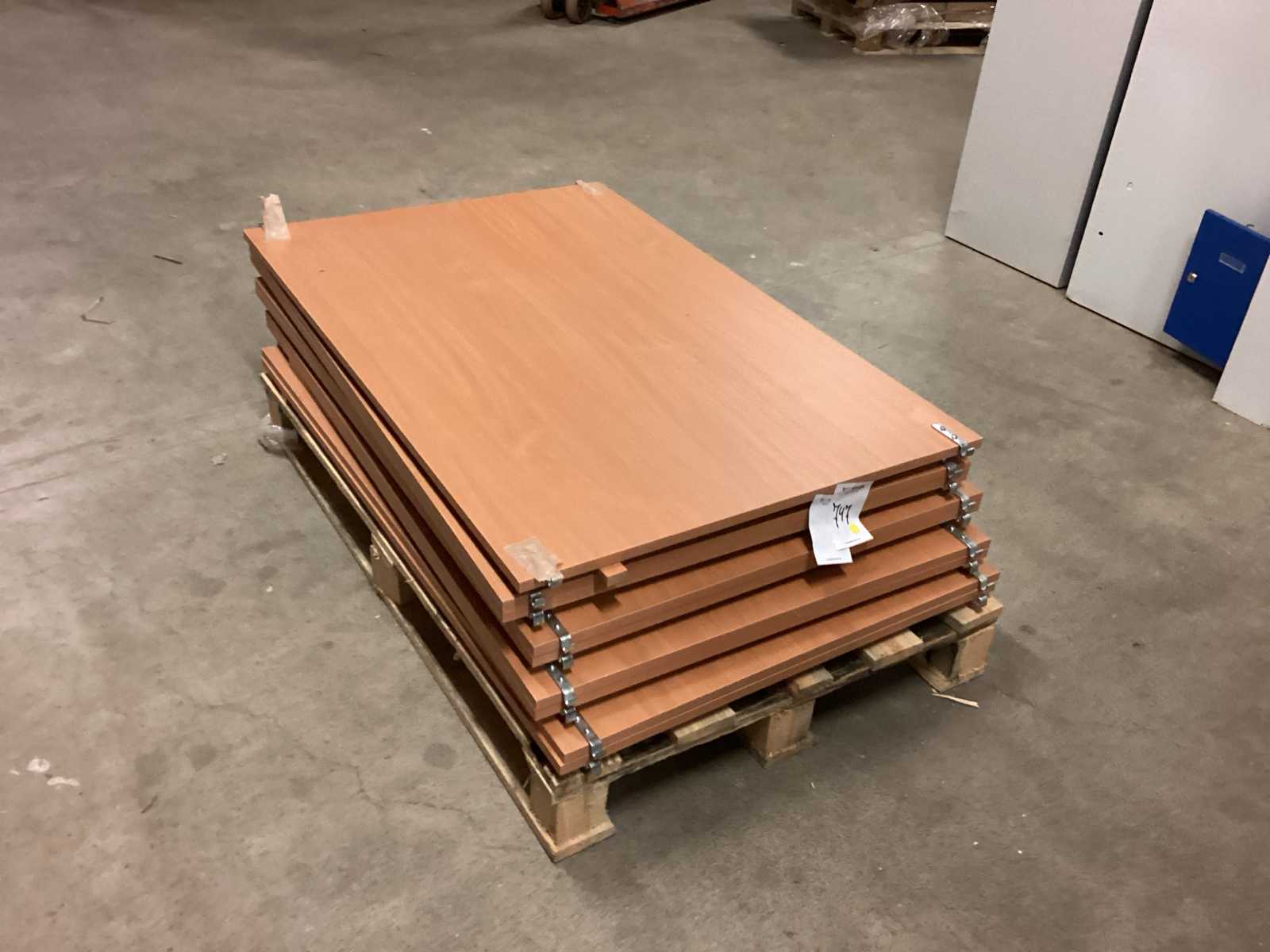 9 houten plateaus voor Variofit plateauwagen, 119,5 x 78,5 cm