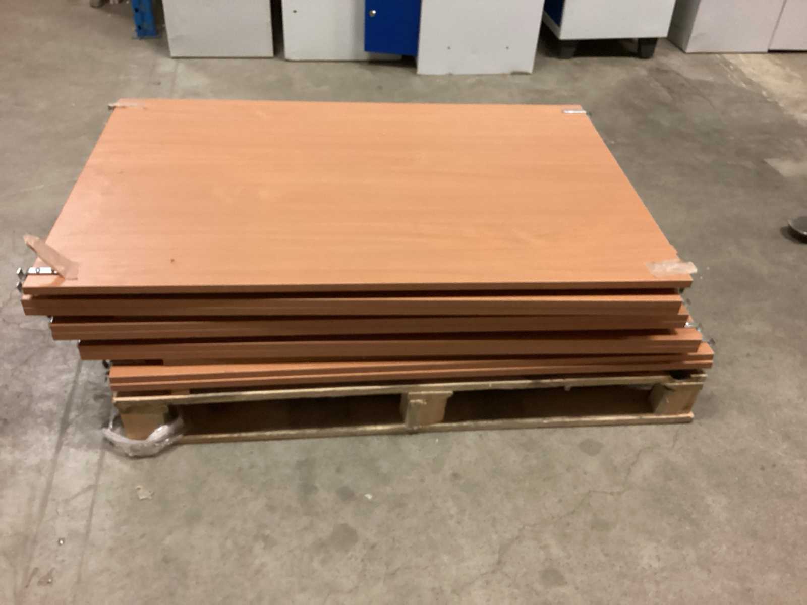 9 houten plateaus voor Variofit plateauwagen, 119,5 x 78,5 cm
