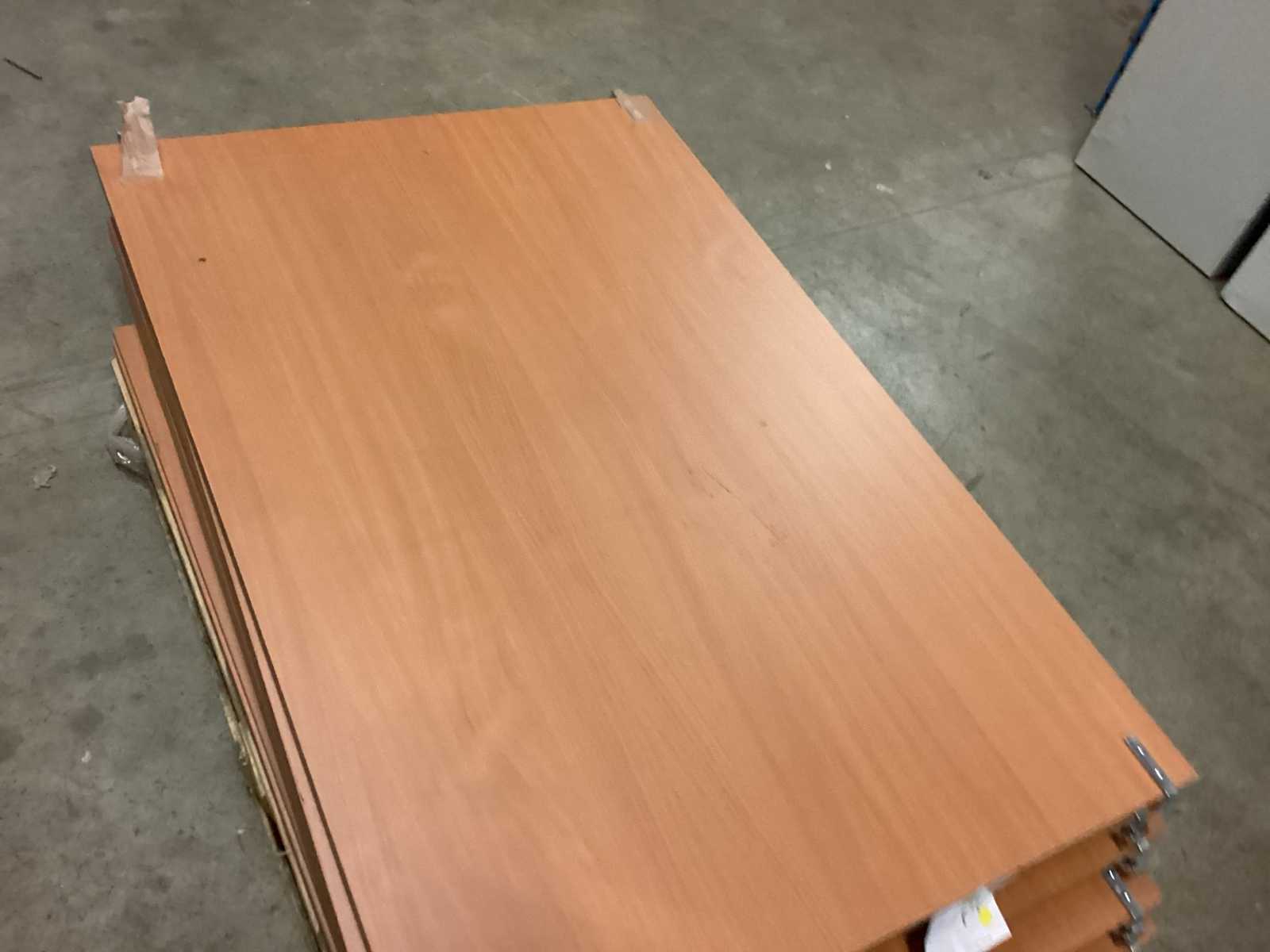9 houten plateaus voor Variofit plateauwagen, 119,5 x 78,5 cm