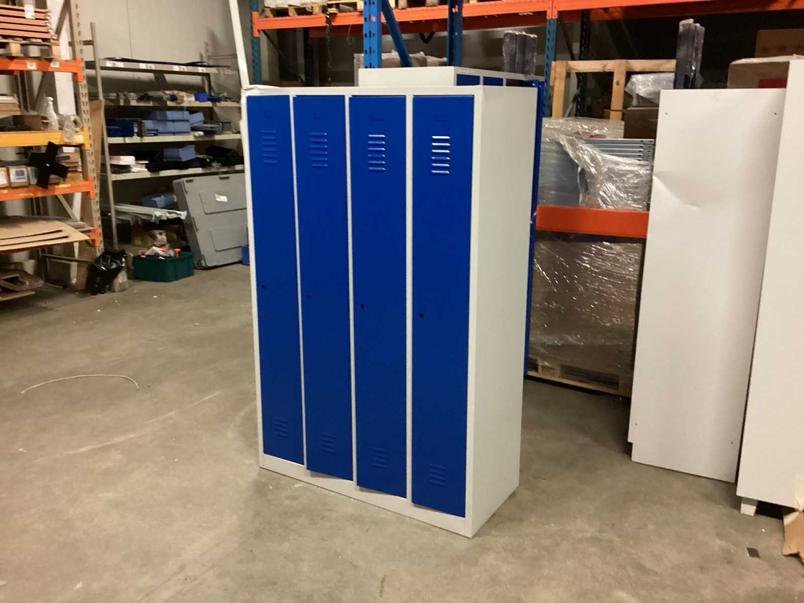 Blauwe Manutan lockerkast 180x117x50 cm