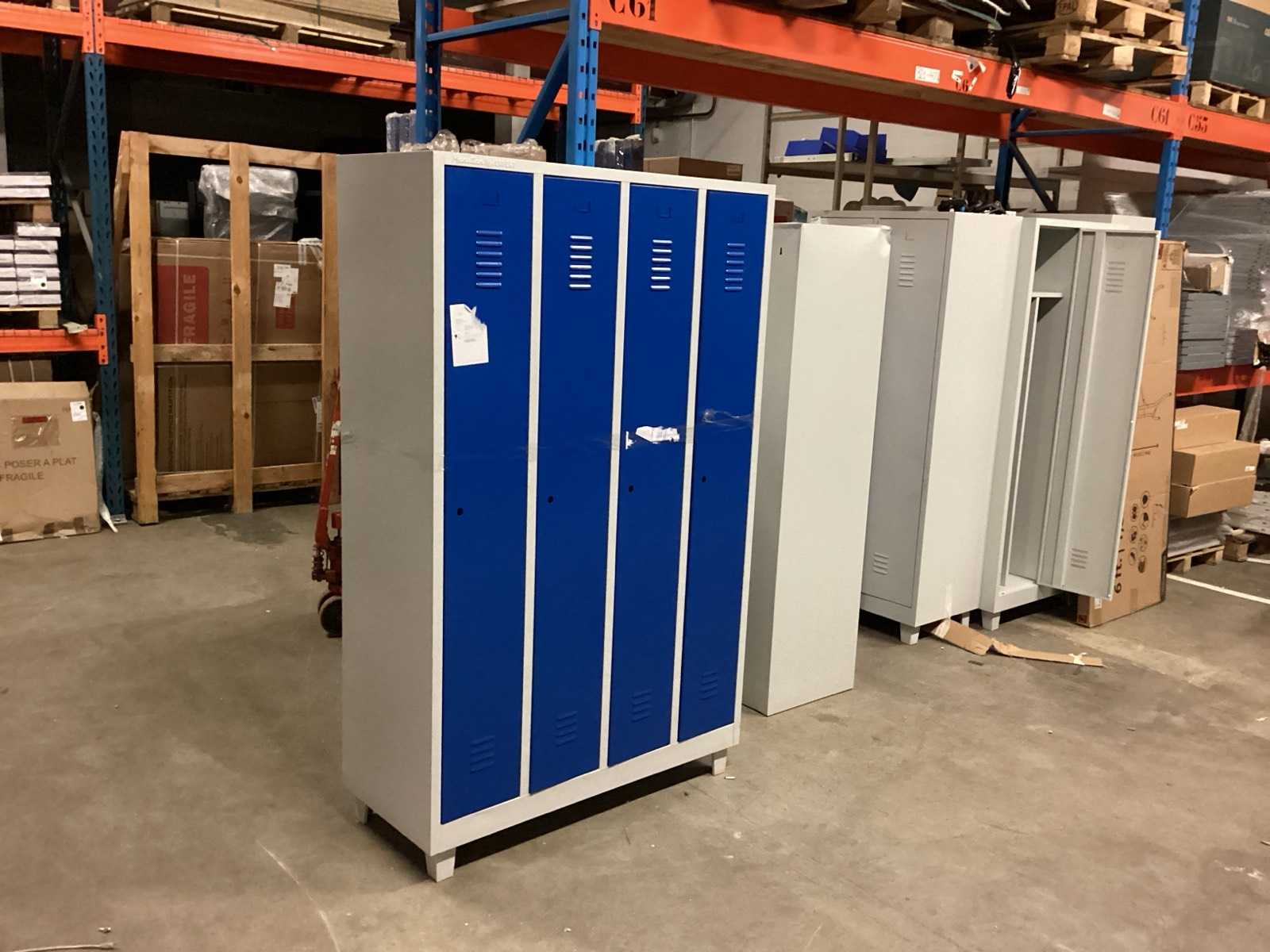 Blauwe Manutan lockerkast 190x117x50 cm