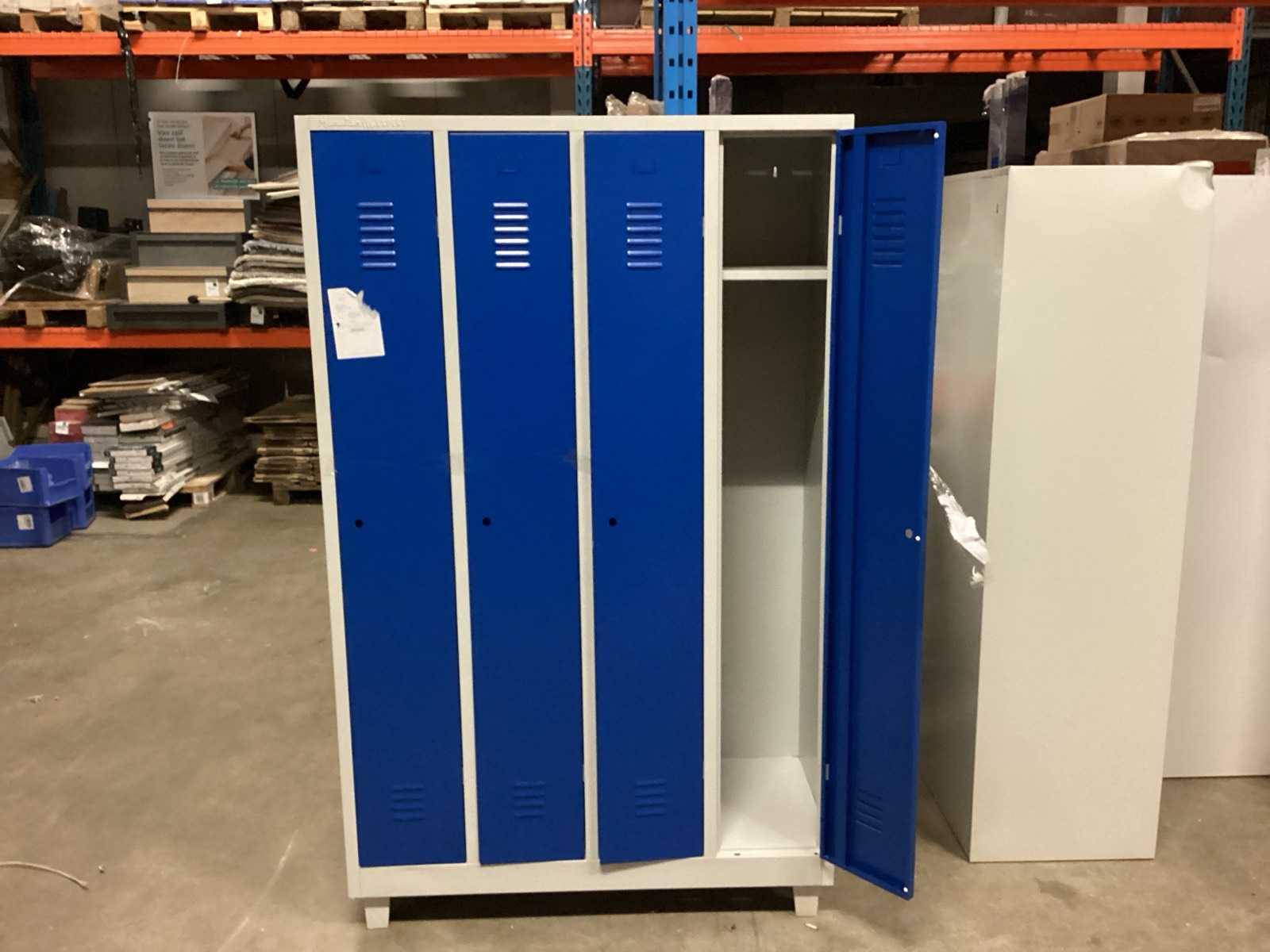 Blauwe Manutan lockerkast 190x117x50 cm