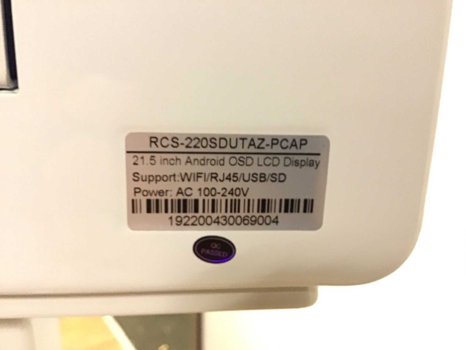 Sapo digitale hand sanitizer met 20,5" Android touch display