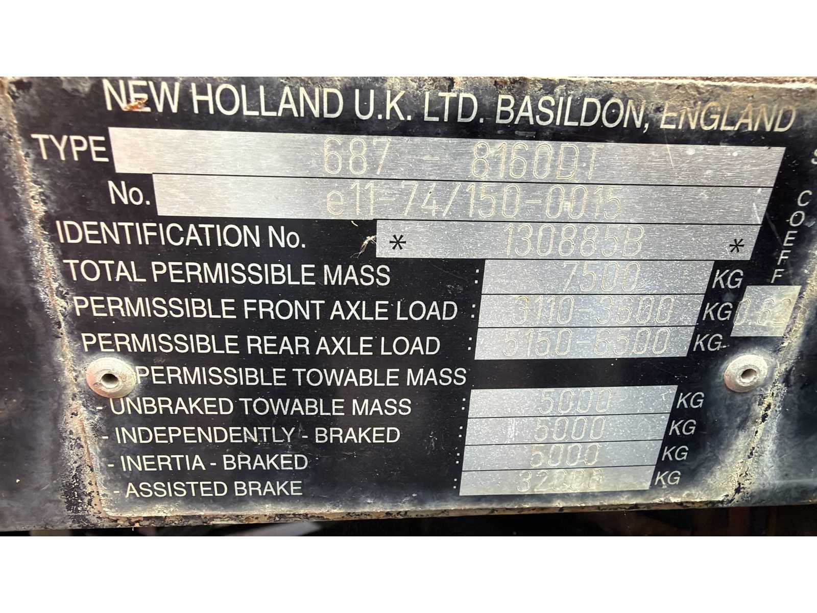 1999 new holland 8160 Vierwielaangedreven landbouwtractor