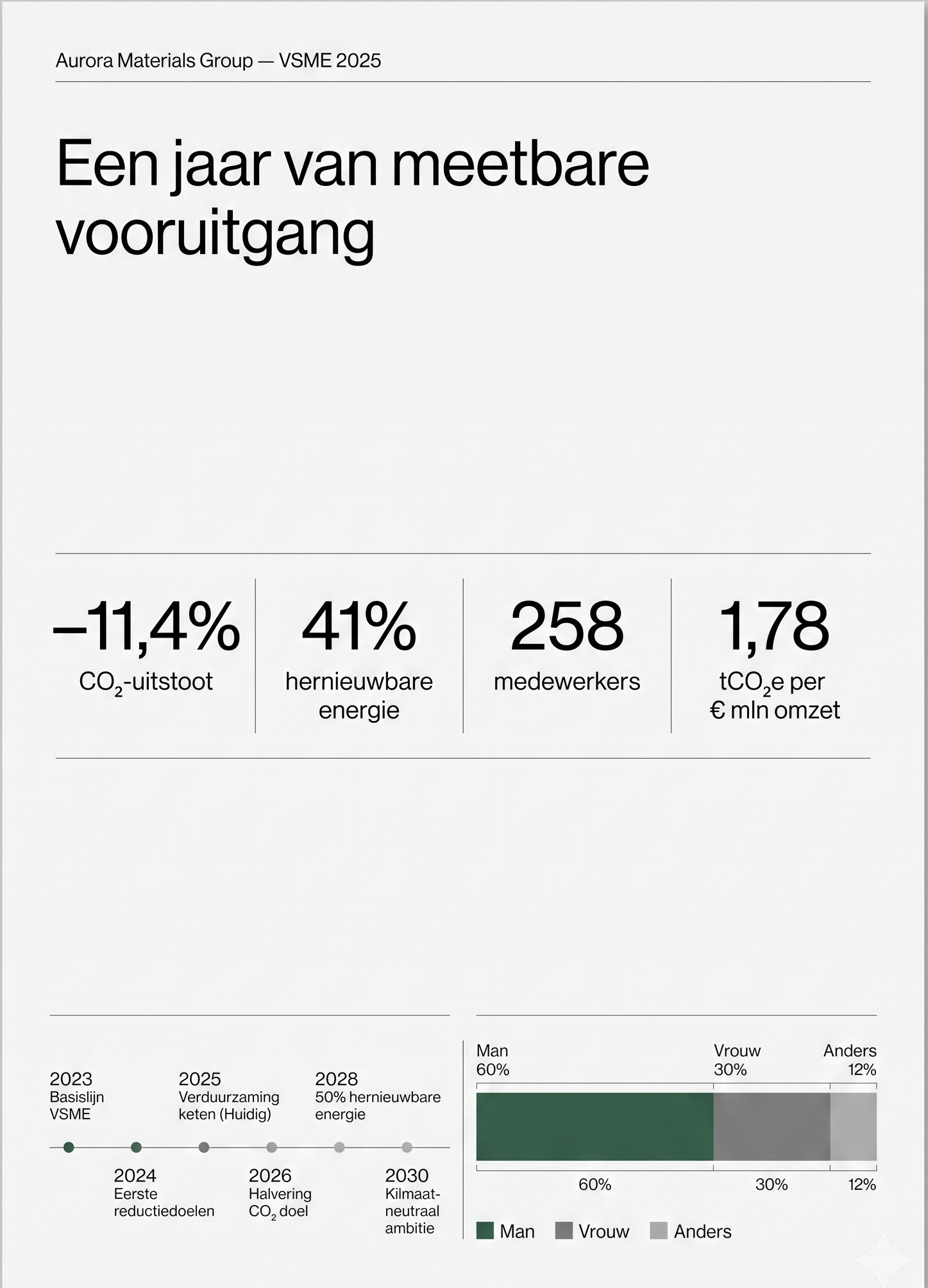 VSME doelstellingen voorbeeld