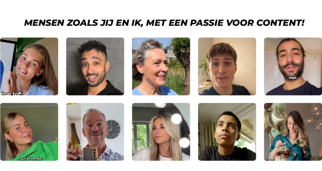 Collage de UGC creators