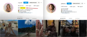 Twee Instagram-profielen van UGC creator & Influencer