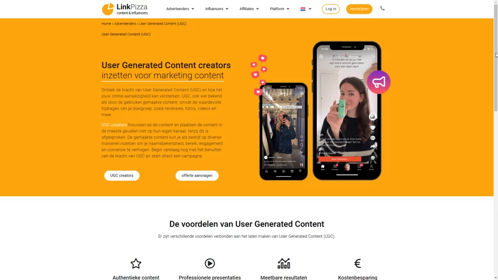 Plataforma UGC Linkpizza