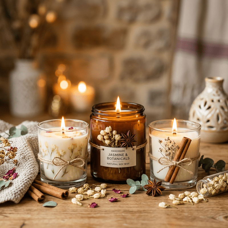 Jázmin illatgyertyák