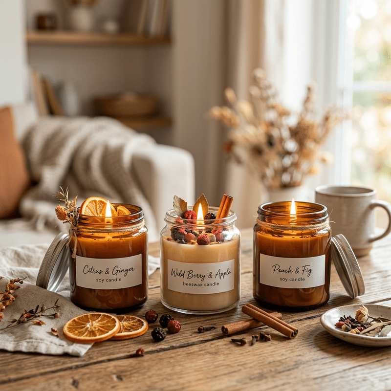 Gyümölcsös illatgyertyák