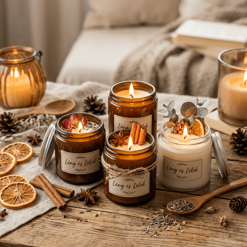 Fahéjas illatgyertyák