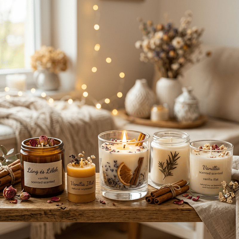 Vanília illatgyertyák