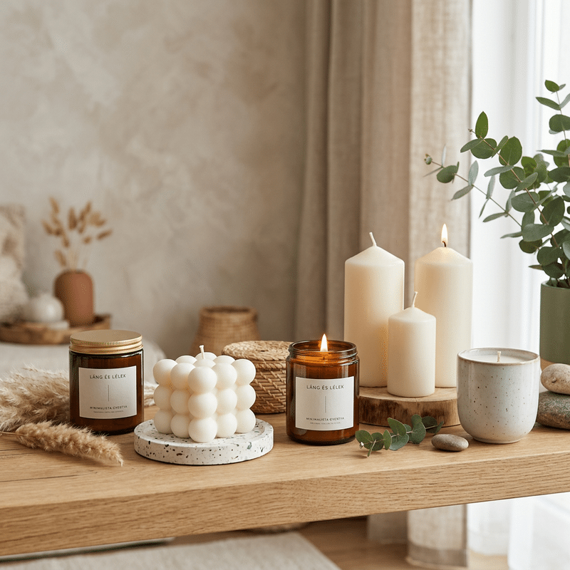 Minimalista gyertyák