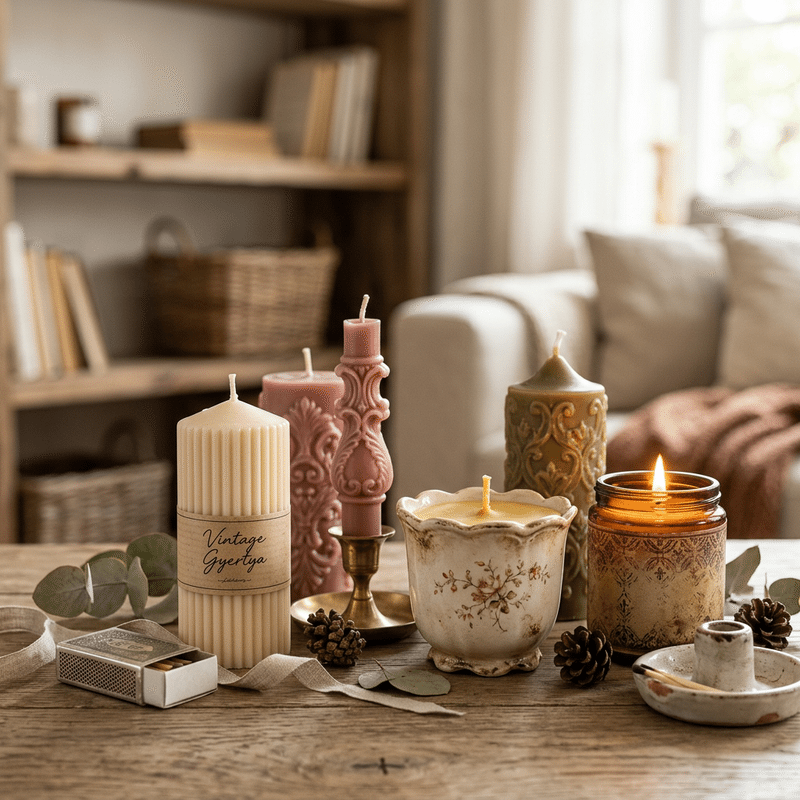 Vintage stílusú gyertyák