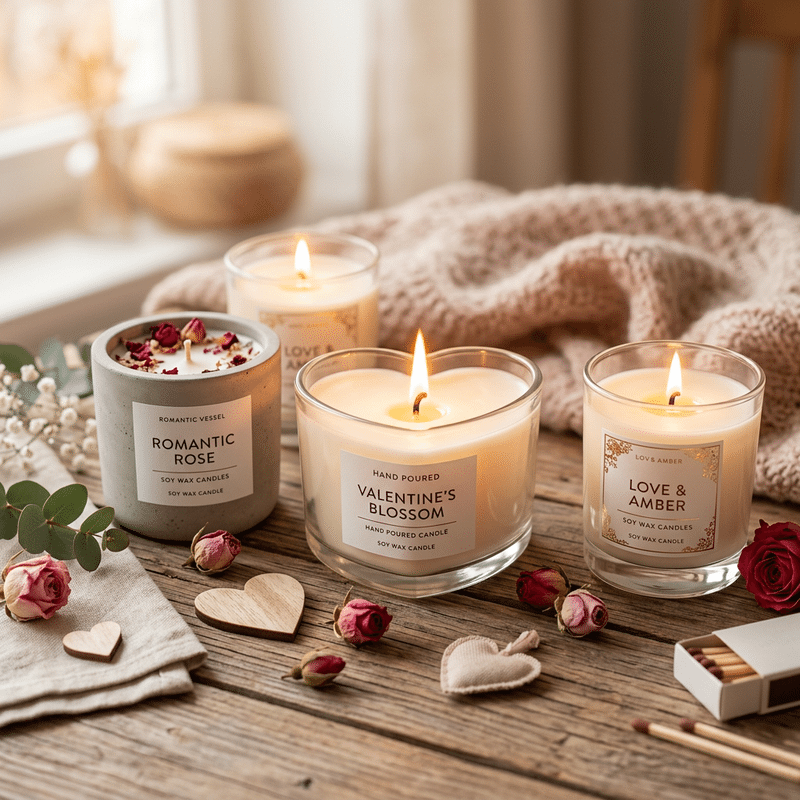 Romantikus ajándékgyertyák