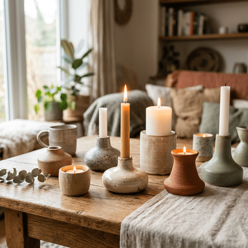 Kerámia gyertyatartók