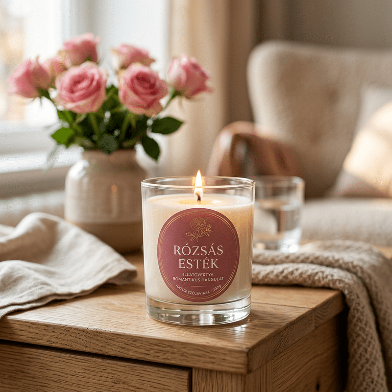 Rózsás Esték illatgyertya