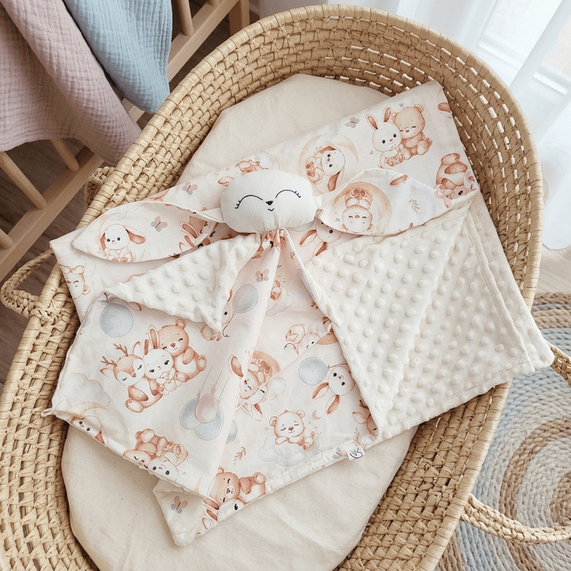 Minky babatakaró + nyuszkó szundikendő szett