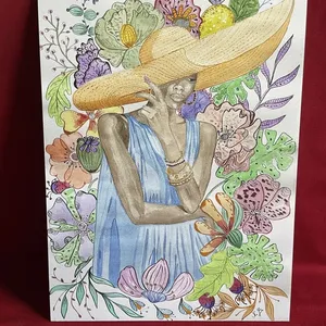 "Lány kalapban" fine art nyomat habkartonra kasírozva 1 bélyegkép