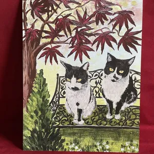 "Cicák a fa alatt" fine art nyomat habkartonra kasírozva 1 bélyegkép