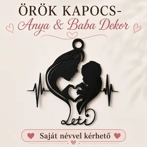 ÖRÖK KAPOCS-ANYA BABA DEKOR EGYEDI NÉVVEL 1 bélyegkép