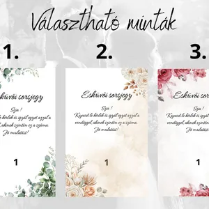 Esküvői koccintós sorsjegy 2 bélyegkép