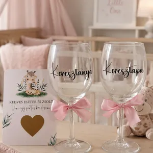 Keresztszülő felkérő szett - borospohárral, kaparós sorsjeggyel 1 bélyegkép