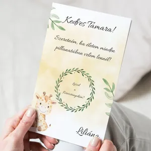 Keresztszülő felkérő sorsjegy - Zsiráf 2 bélyegkép