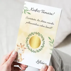 Keresztszülő felkérő sorsjegy - Zsiráf 1 bélyegkép