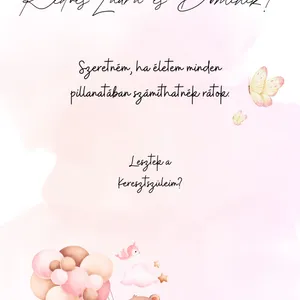 Keresztszülő felkérő bögre szett - Kislányos 2 bélyegkép