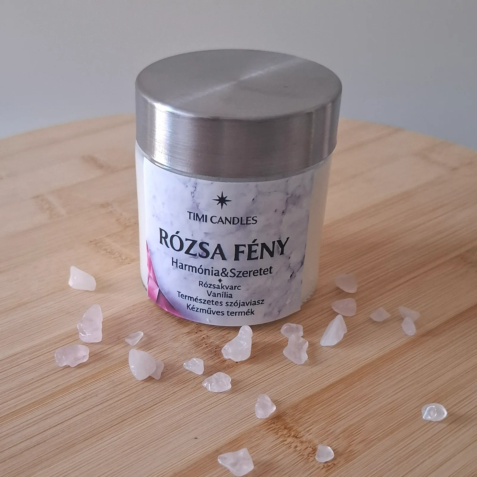 Rózsafény illatgyertya 1