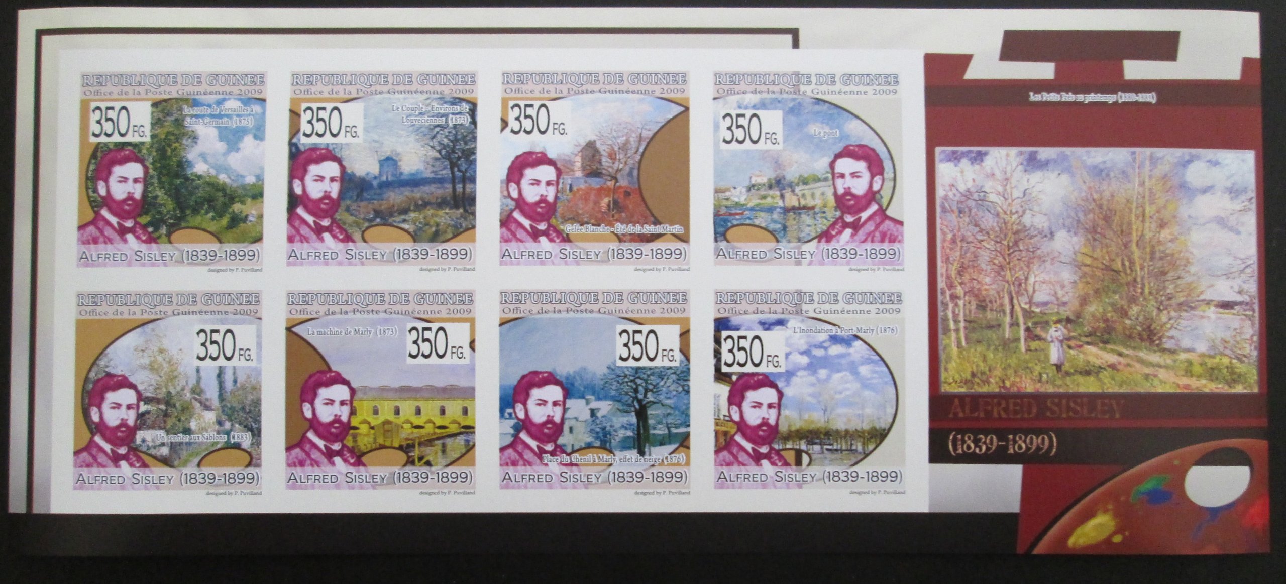 Guinea 2009 Umění, Alfred Sisley, neperf 0221