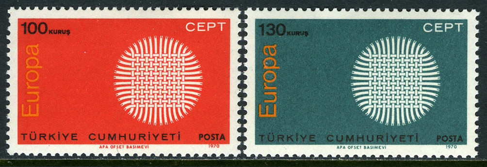 Turecko 1970 Evropa CEPT Mi# 2179-80 0001