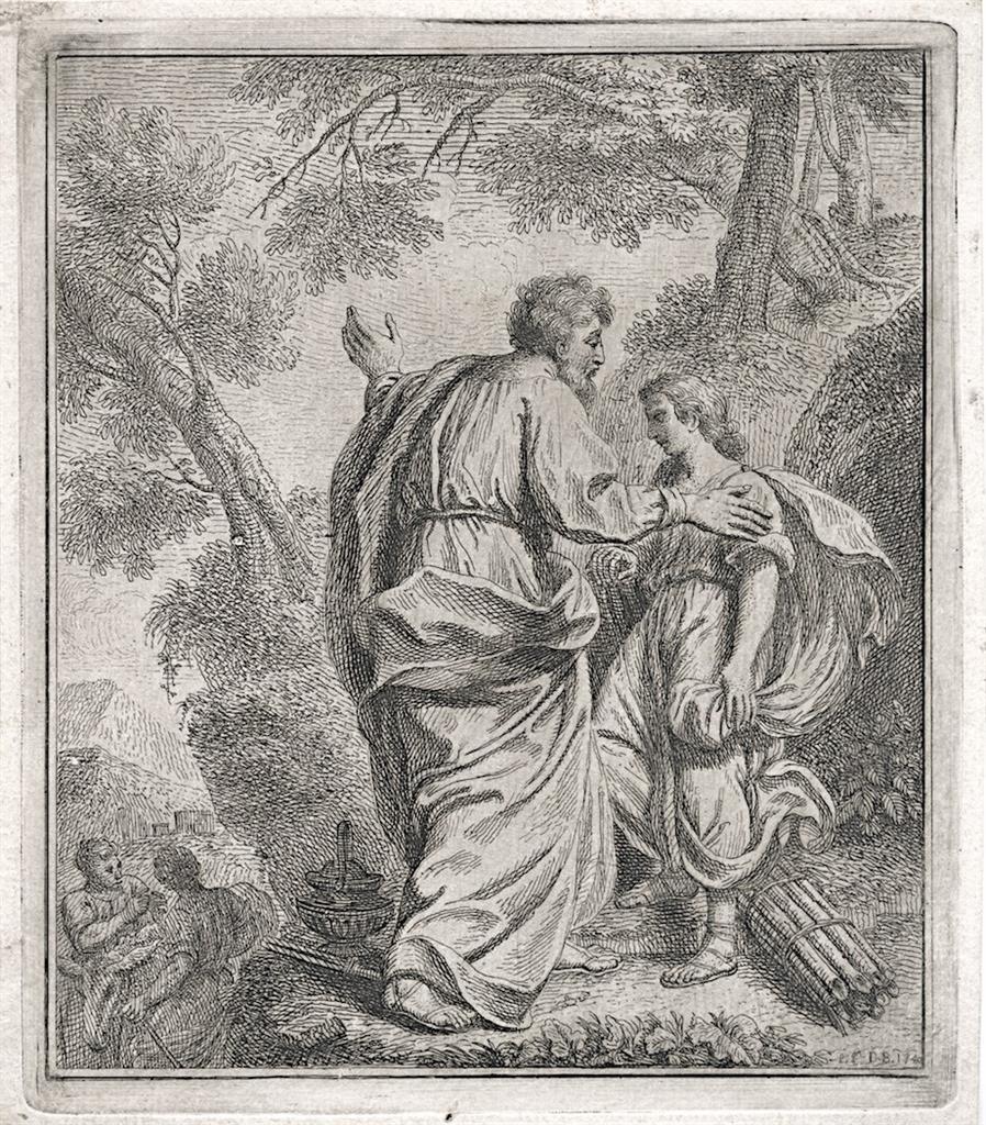 Abraham a Izák, Dubourg, lept, 1740