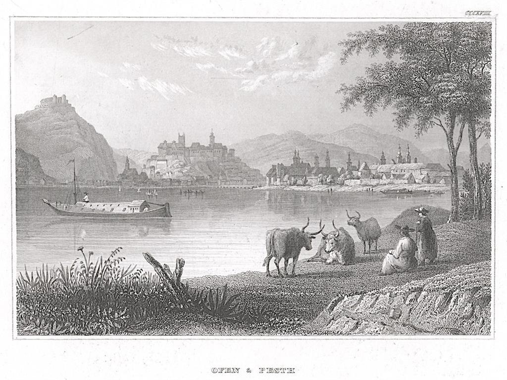 Buda Pest, Meyer, oceloryt, 1850