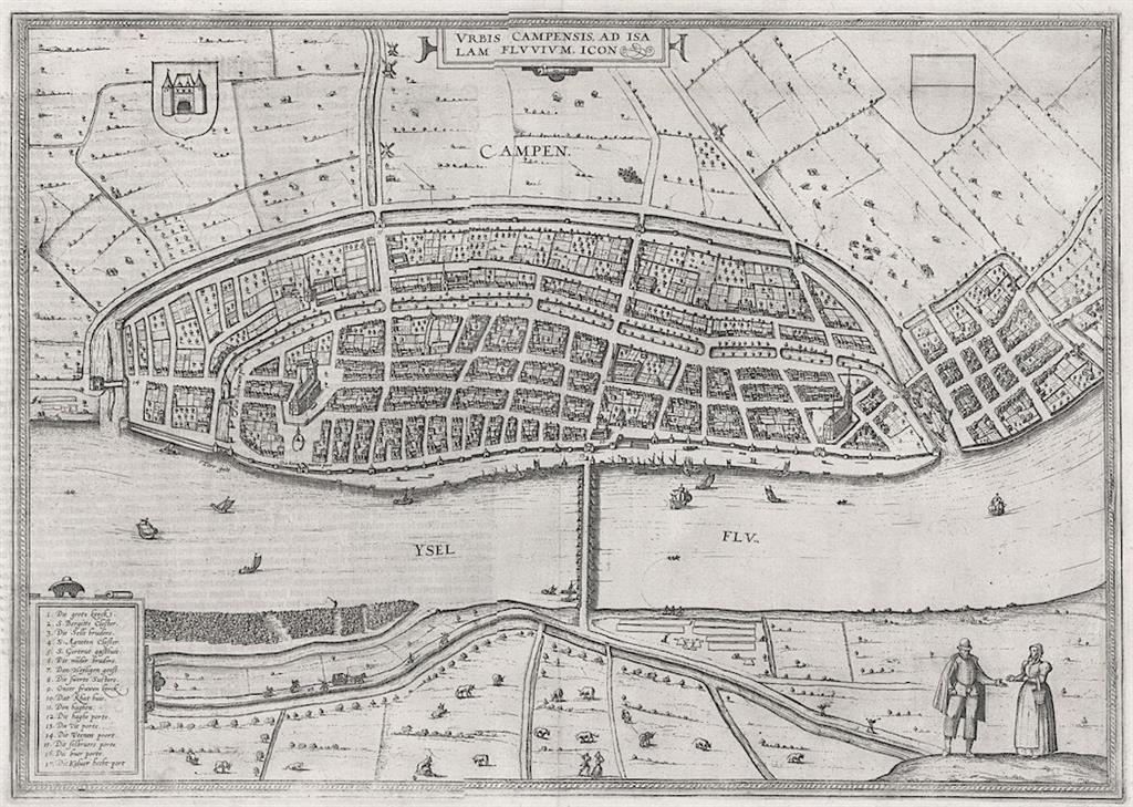 Kampen, Braun Hogenberg., mědiryt, 1581