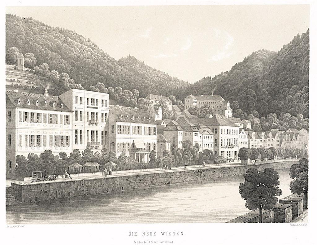 Karlovy Vary, Sandmann,litografie (1860)