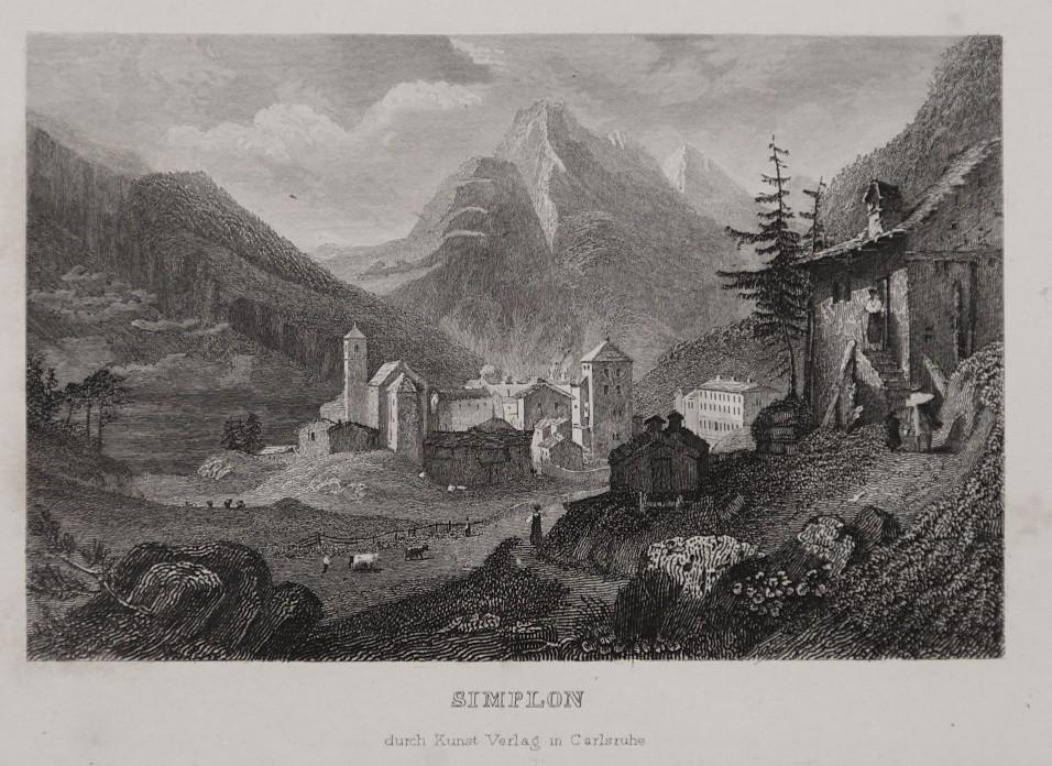 Simplon , oceloryt, 1850